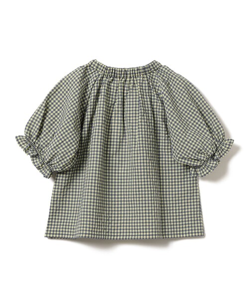 BEAMS mini（ビームスミニ）の「スモッキング チェック ブラウス 2026SS（90～140cm）（シャツ/ブラウス・キッズ・オレンジ系その他4/イエロー系その他4・140/130/120/110/100/90）」の12枚目の写真