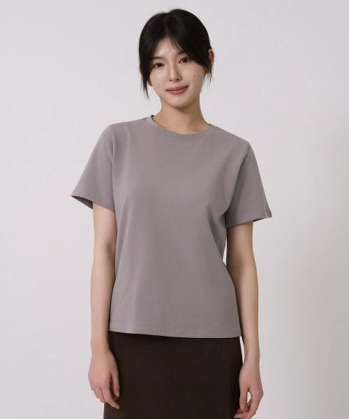 SAYUU(サユ)の「ベーシックテンション半袖Tシャツグレー(Tシャツ/カットソー・レディース・ライトグレー・FREE)」の1枚目の写真