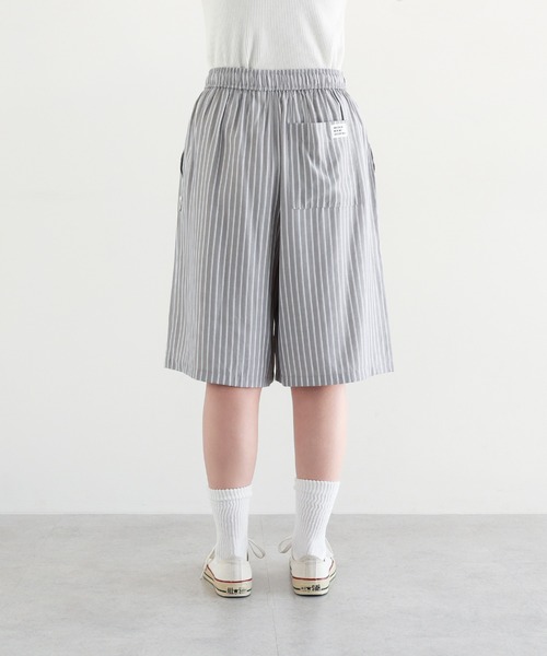 ANME(アンメ)の「レーヨンストライプイージーショートパンツ(その他パンツ・レディース・モカ/グレー/サックスブルー・M/L/XL)」の6枚目の写真