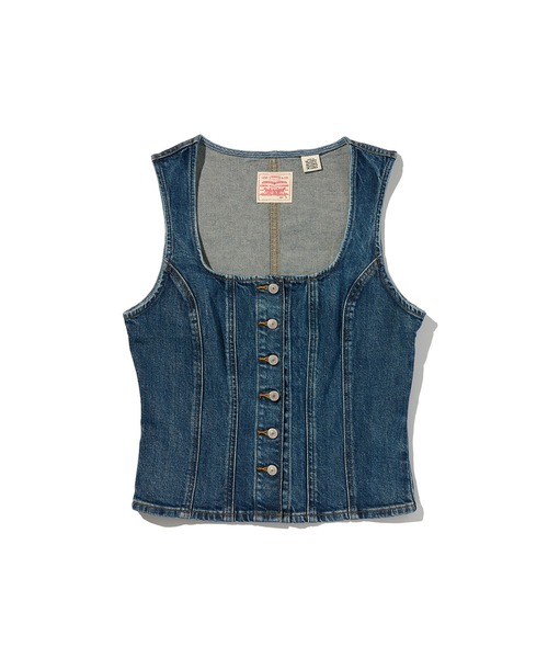 Levi's(リーバイス)の「Levi's/リーバイス SCULPTED デニムタンクトップ(タンクトップ・レディース・ダークインディゴブルー・M/S/XS)」の3枚目の写真