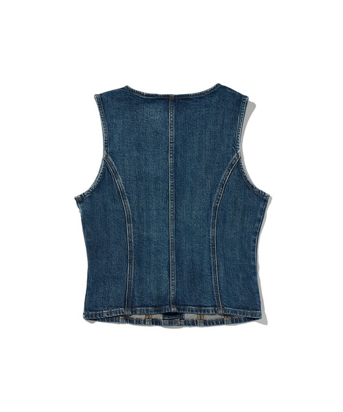 Levi's(リーバイス)の「Levi's/リーバイス SCULPTED デニムタンクトップ(タンクトップ・レディース・ダークインディゴブルー・M/S/XS)」の4枚目の写真