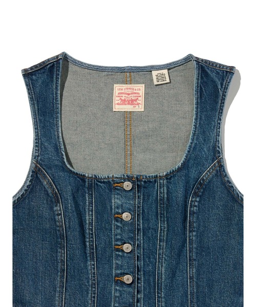 Levi's(リーバイス)の「Levi's/リーバイス SCULPTED デニムタンクトップ(タンクトップ・レディース・ダークインディゴブルー・M/S/XS)」の5枚目の写真