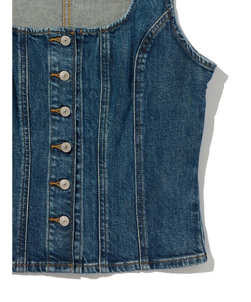 Levi's(リーバイス)の「Levi's/リーバイス SCULPTED デニムタンクトップ(タンクトップ・レディース・ダークインディゴブルー・M/S/XS)」の7枚目の写真