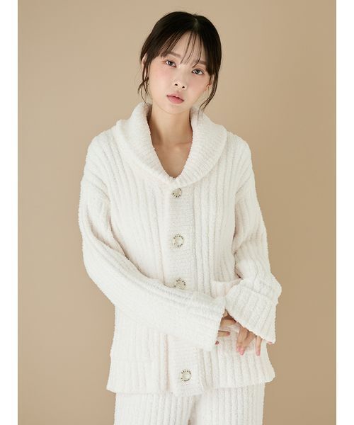 パウダーリブショールカーディガン（ルームウェア/パジャマ）｜gelato