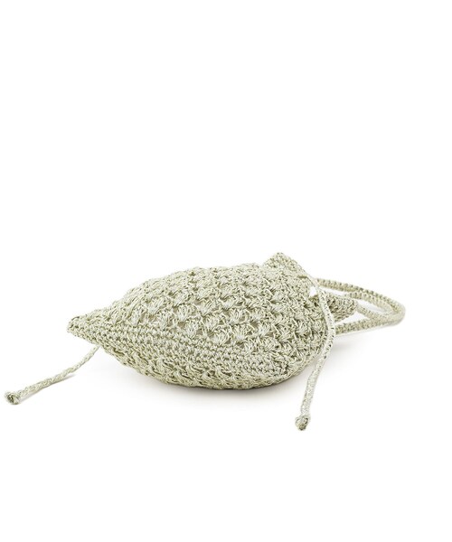 NE QUITTEZ PAS!（ヌキテパ）の「ne Quittez pas（ヌキテパ）METALLIC MACRAME SAKOCHE BAG（ショルダーバッグ・レディース・シルバー・00）」の5枚目の写真