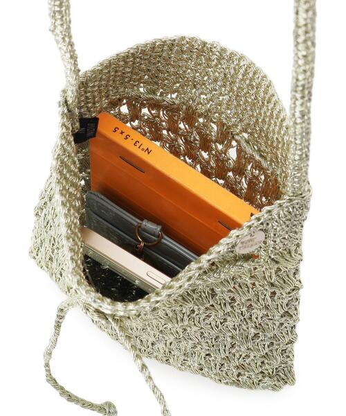 NE QUITTEZ PAS!（ヌキテパ）の「ne Quittez pas（ヌキテパ）METALLIC MACRAME SAKOCHE BAG（ショルダーバッグ・レディース・シルバー・00）」の7枚目の写真
