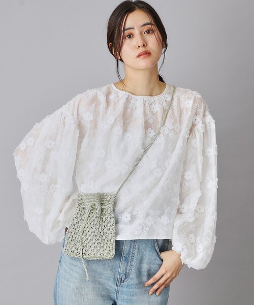NE QUITTEZ PAS!（ヌキテパ）の「ne Quittez pas（ヌキテパ）METALLIC MACRAME SAKOCHE BAG（ショルダーバッグ・レディース・シルバー・00）」の9枚目の写真