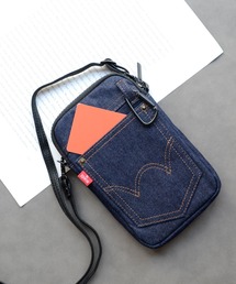 EDWIN | デニム ポーチ エドウィン 「スマホ用マルチポーチ」 ショルダーストラップ付き スマホポーチ カラビナ(スマホグッズ)