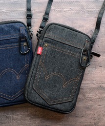 EDWIN | デニム ポーチ エドウィン 「スマホ用マルチポーチ」 ショルダーストラップ付き スマホポーチ カラビナ(スマホグッズ)