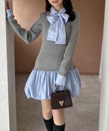 continuer de NICE CLAUP（コンティニューデナイスクラップ）の「リボン&バルーンドッキングワンピース（ワンピース）」