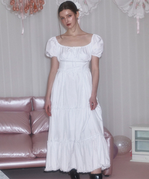 ROSEFRANTZ（ロゼフランツ）の「Puff Shirring Lace Long Dress [Ivory]（ワンピース）」