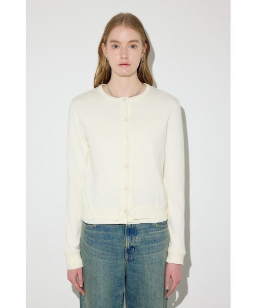 AZUL by moussy(アズールバイマウジー)の「カシミヤミックスレイヤードニットカーディガン(カーディガン/ボレロ・レディース・ライトブルー/ブラック/オフホワイト/杢グレー/ライトイエロー・MEDIUM/SMALL)」の10枚目の写真