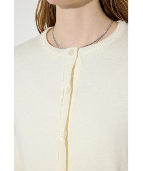 AZUL by moussy(アズールバイマウジー)の「カシミヤミックスレイヤードニットカーディガン(カーディガン/ボレロ・レディース・ライトブルー/ブラック/オフホワイト/杢グレー/ライトイエロー・MEDIUM/SMALL)」の13枚目の写真