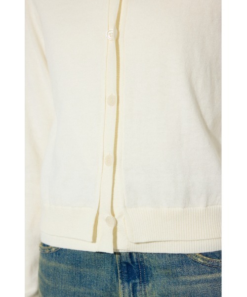 AZUL by moussy(アズールバイマウジー)の「カシミヤミックスレイヤードニットカーディガン(カーディガン/ボレロ・レディース・ライトブルー/ブラック/オフホワイト/杢グレー/ライトイエロー・MEDIUM/SMALL)」の16枚目の写真