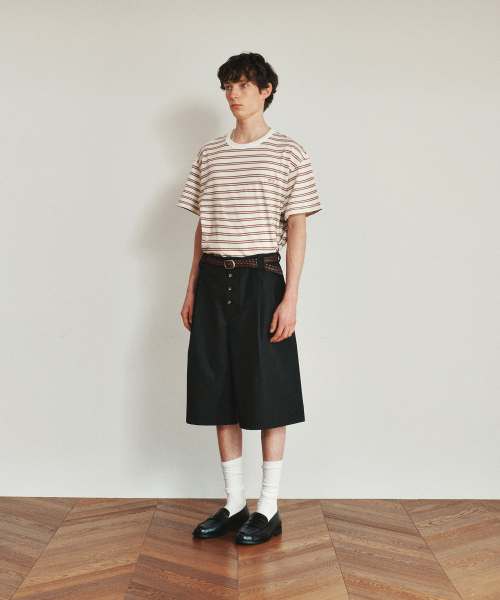 HEUTE(ホイテ)の「HET LOGO STRIPE T-SHIRT (RED)(Tシャツ/カットソー・メンズ・レッド・M/L)」の3枚目の写真