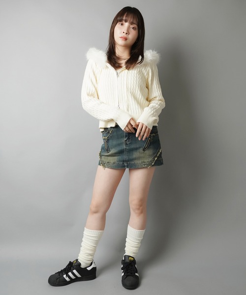 SPINNS(スピンズ)の「長めのサイズ感が可愛い★50cm ルーズソックス / Made in japan(ソックス/靴下・レディース・ブラック/ホワイト/アイボリー・ONESIZE)」の16枚目の写真