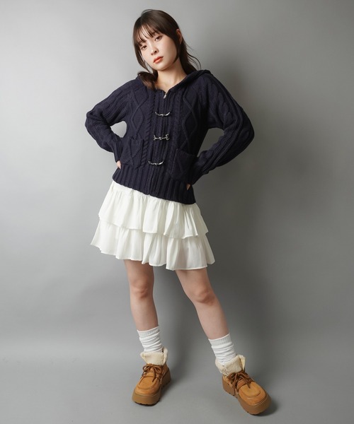 SPINNS(スピンズ)の「長めのサイズ感が可愛い★50cm ルーズソックス / Made in japan(ソックス/靴下・レディース・ブラック/ホワイト/アイボリー・ONESIZE)」の13枚目の写真