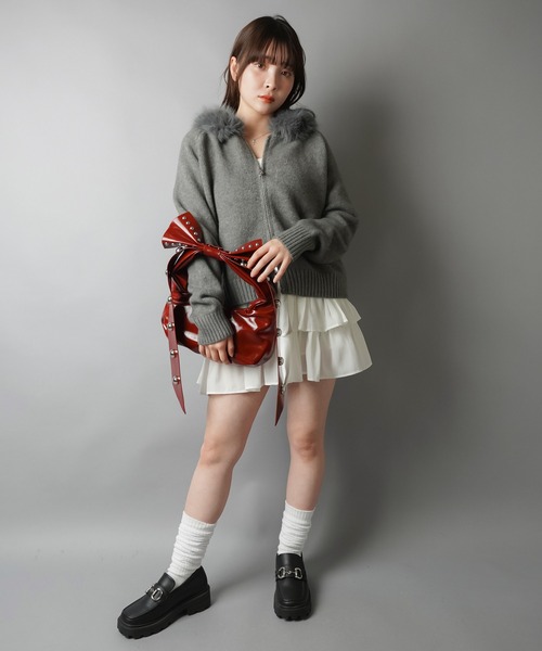 SPINNS(スピンズ)の「長めのサイズ感が可愛い★50cm ルーズソックス / Made in japan(ソックス/靴下・レディース・ブラック/ホワイト/アイボリー・ONESIZE)」の14枚目の写真