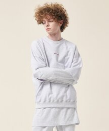 ATTENTIONROW（アテンションロー）の「22SS03AT006カットショートスリーブオーバーフィット半袖スウェットシャツ（1％メランジ）（スウェット）」