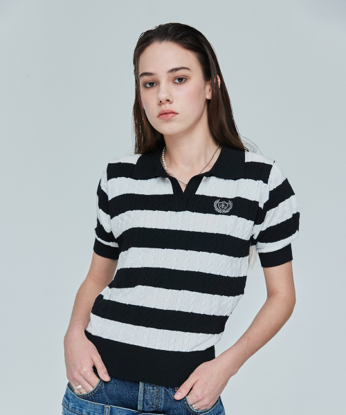 LARTIGENT(ラーティゼン)の「L10 STRIPE PUFF KNIT(BLACK)(ニット/セーター・レディース・その他・FREE)」の2枚目の写真