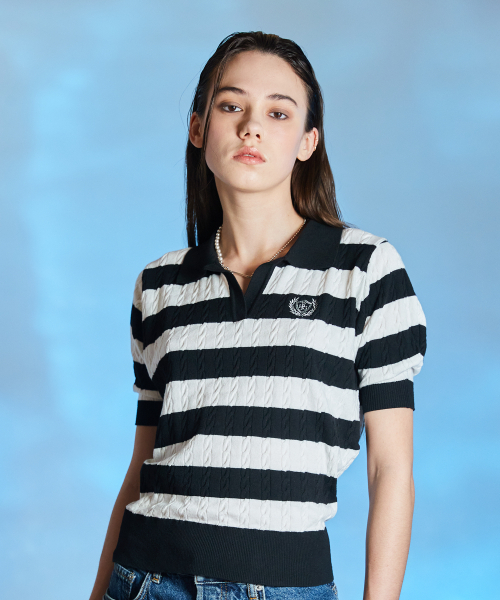 LARTIGENT(ラーティゼン)の「L10 STRIPE PUFF KNIT(BLACK)(ニット/セーター・レディース・その他・FREE)」の3枚目の写真