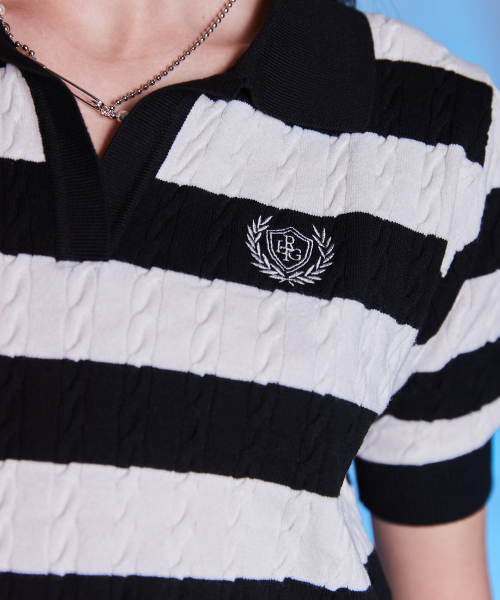 LARTIGENT(ラーティゼン)の「L10 STRIPE PUFF KNIT(BLACK)(ニット/セーター・レディース・その他・FREE)」の4枚目の写真