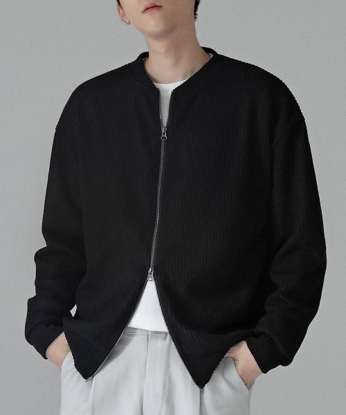 VERYVAIN(ベリベーン)の「2WAY ZIP CARDIGAN (BLACK)(カーディガン/ボレロ・メンズ・その他・ONE SIZE)」の1枚目の写真
