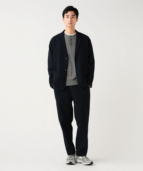 BEAMS HEART（ビームスハート）の「【4/23値下げ】ポリエステル ドビー ジャケット&パンツ （セットアイテム）（セットアップ・メンズ・ネイビー/ブラック・S/M/L/XL）」の2枚目の写真
