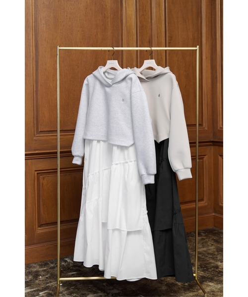 ワンピース herlipto Trois Logo Docking Dress Trois Logo Docking Dress（ワンピース）｜Her lip to（ハーリップ