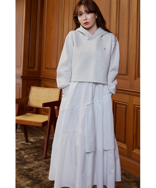 ワンピース herlipto Trois Logo Docking Dress Trois Logo Docking Dress（ワンピース）｜Her lip to（ハーリップ