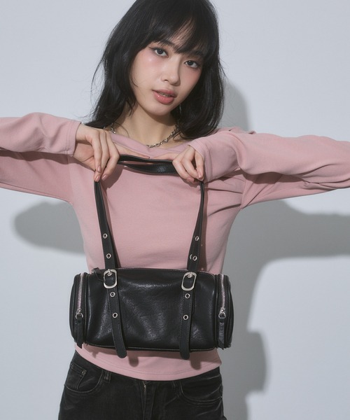 ENVYM（アンビー）の「ミニ ボストン ハンドバッグ（ハンドバッグ・レディース・ベージュ/ブラック・FREE）」の5枚目の写真