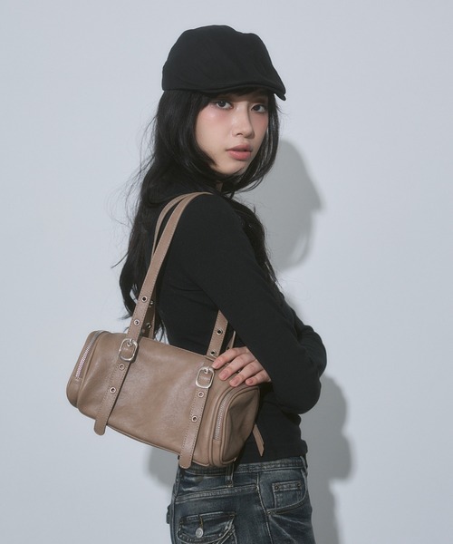 ENVYM（アンビー）の「ミニ ボストン ハンドバッグ（ハンドバッグ・レディース・ベージュ/ブラック・FREE）」の8枚目の写真