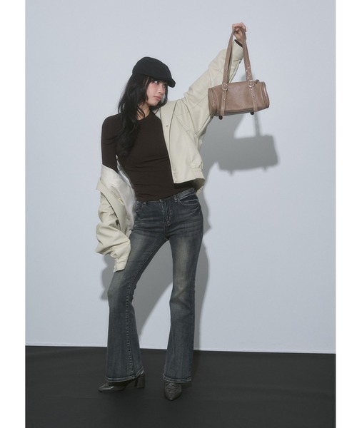 ENVYM（アンビー）の「ミニ ボストン ハンドバッグ（ハンドバッグ・レディース・ベージュ/ブラック・FREE）」の10枚目の写真