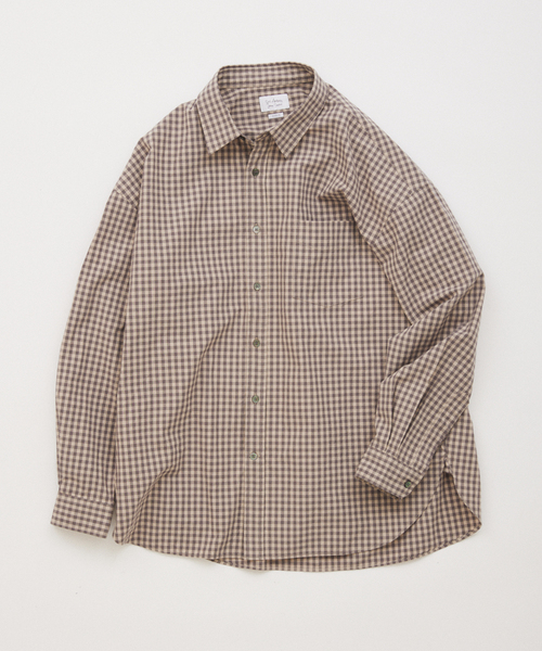 JOURNAL STANDARD（ジャーナルスタンダード）の「STILL AUTHENTIC / スティル オーセンティック レギュラーカラーシャツ（シャツ/ブラウス・メンズ・ベージュ系その他/ベージュ/ブルー系その他/ブラック系その他・SMALL/MEDIUM/LARGE）」の4枚目の写真