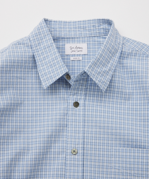 JOURNAL STANDARD（ジャーナルスタンダード）の「STILL AUTHENTIC / スティル オーセンティック レギュラーカラーシャツ（シャツ/ブラウス・メンズ・ベージュ系その他/ベージュ/ブルー系その他/ブラック系その他・SMALL/MEDIUM/LARGE）」の15枚目の写真