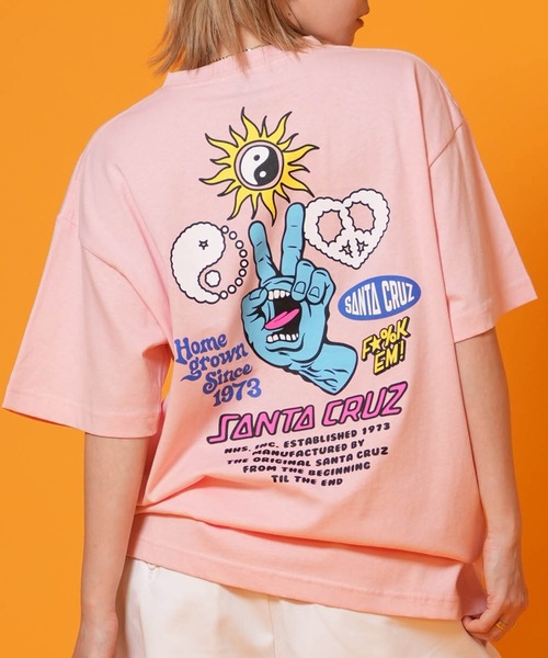 SANTA CRUZ/サンタクルーズ 半袖Tシャツ レディース PEACE HAND MIX UP