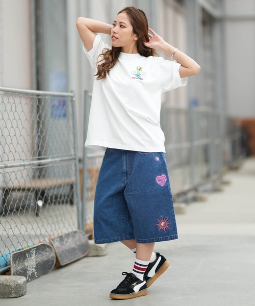 SANTA CRUZ（サンタクルーズ）の「SANTA CRUZ/サンタクルーズ 半袖Tシャツ レディース PEACE HAND MIX UP S/S TEE ムラサキ限定 502262431（Tシャツ/カットソー・レディース・シルバーグレー/ホワイト/ブラック/ライトピンク・XL/L/M）」の7枚目の写真