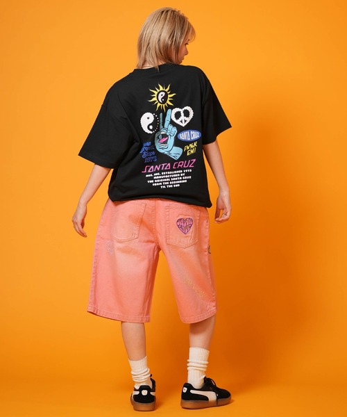 SANTA CRUZ（サンタクルーズ）の「SANTA CRUZ/サンタクルーズ 半袖Tシャツ レディース PEACE HAND MIX UP S/S TEE ムラサキ限定 502262431（Tシャツ/カットソー・レディース・シルバーグレー/ホワイト/ブラック/ライトピンク・XL/L/M）」の13枚目の写真