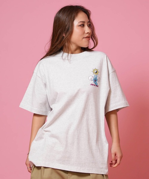 SANTA CRUZ（サンタクルーズ）の「SANTA CRUZ/サンタクルーズ 半袖Tシャツ レディース PEACE HAND MIX UP S/S TEE ムラサキ限定 502262431（Tシャツ/カットソー・レディース・シルバーグレー/ホワイト/ブラック/ライトピンク・XL/L/M）」の15枚目の写真