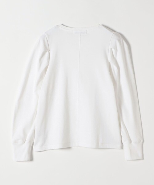 quaranciel(カランシエル)の「quaranciel:〈洗濯機可能〉パワーショルダー クルーネック プルオーバー(Tシャツ/カットソー・レディース・ホワイト/ブラック・ONE SIZE)」の20枚目の写真