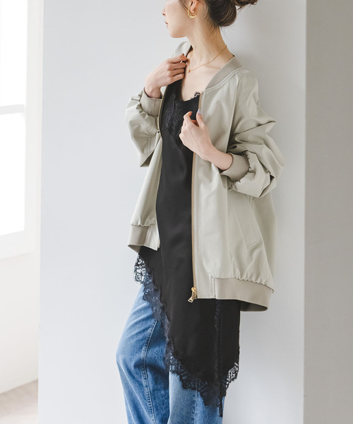 Noble（ノーブル）の「ルナサテンレースアシンメトリーキャミ（キャミソール・レディース・ブラック/ホワイト・FREE）」の3枚目の写真