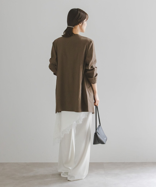 Noble（ノーブル）の「ルナサテンレースアシンメトリーキャミ（キャミソール・レディース・ブラック/ホワイト・FREE）」の18枚目の写真