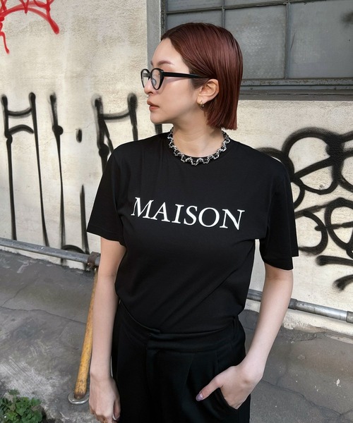 Narcissus(ナルシス)の「メゾンTシャツ(Tシャツ/カットソー・レディース・ブラック/ホワイト・FREE)」の1枚目の写真