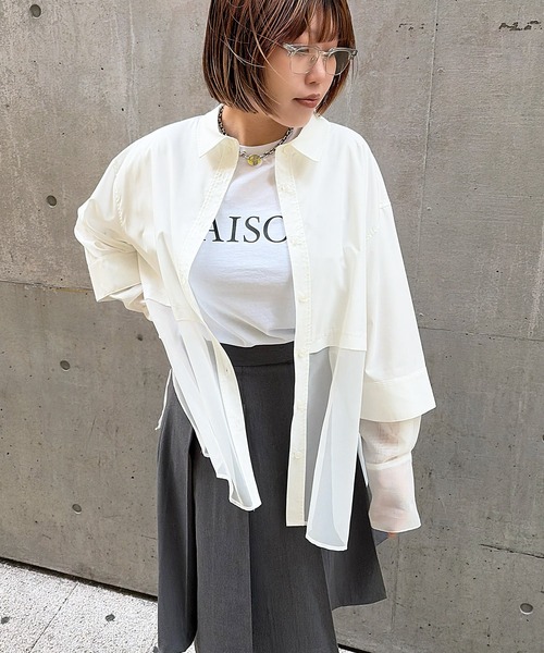 Narcissus(ナルシス)の「メゾンTシャツ(Tシャツ/カットソー・レディース・ブラック/ホワイト・FREE)」の4枚目の写真