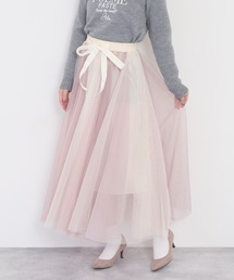 Nohea（ノヘア）の「nohea　チュール配色縦切替スカート（スカート）」