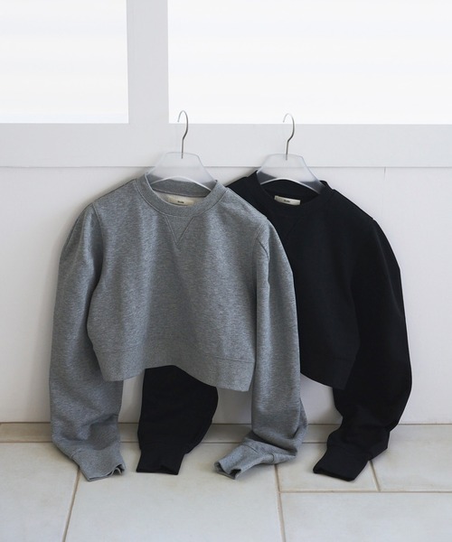 トップス anuke Compact Short Sweat Compact Short Sweat（スウェット）｜anuke（アンヌーク）の