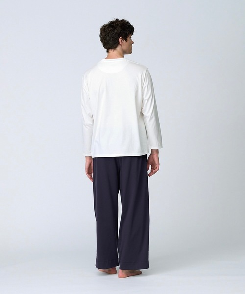 Foo Tokyo(フートーキョー)の「【メンズ】シルクコットンロングスリーブTシャツ ホワイト(Tシャツ/カットソー・メンズ・ホワイト・LL/L/M)」の4枚目の写真