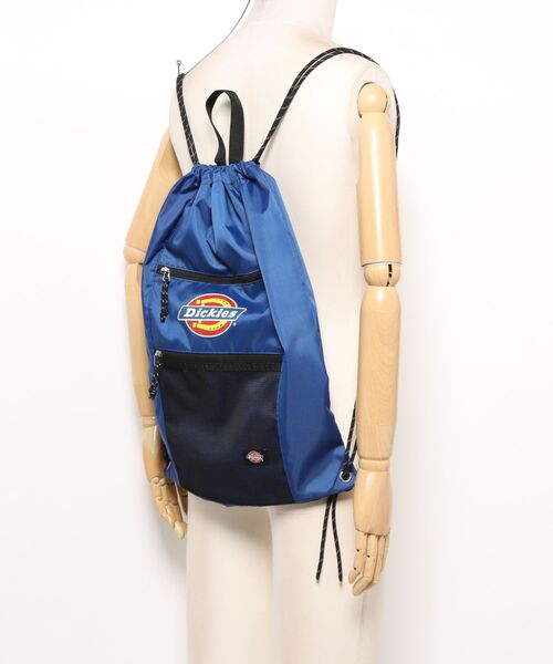 Dickies(ディッキーズ)の「【Dickies】DK ICON LOGO KNAPSACK / ディッキーズ ポリエステル オックス キャンバス ナップサック(バックパック/リュック・メンズ・ブラック/ブルー/チャコールグレー/ホワイト/レッド・FREE)」の8枚目の写真