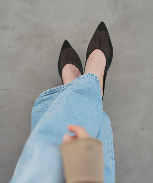 CORSO ROMA，9（コルソローマ）の「《NOBLE別注》CORSO ROMA9/コルソローマ ノーヴェ メッシュミュール（サンダル・レディース・ブラック・36/37/38/39）」の2枚目の写真