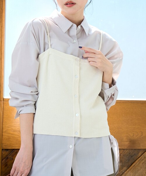 coen（コーエン）の「ソウバリニット キャミソールビスチェ【インフルエンサー紹介アイテム】（ニット/セーター・レディース・ブラック/グレー/ナチュラル・FREE）」の3枚目の写真